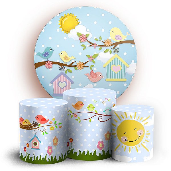 KIT Redondo e Trio - Jardim - Sublimado 3D