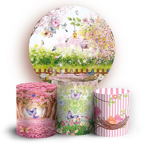 KIT Redondo e Trio - Jardim - Sublimado 3D