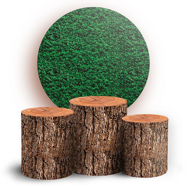 KIT Redondo e Trio - Muro Ingles Madeira - Sublimado 3D