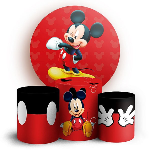 KIT Redondo e Trio - Mickey - Sublimado 3D