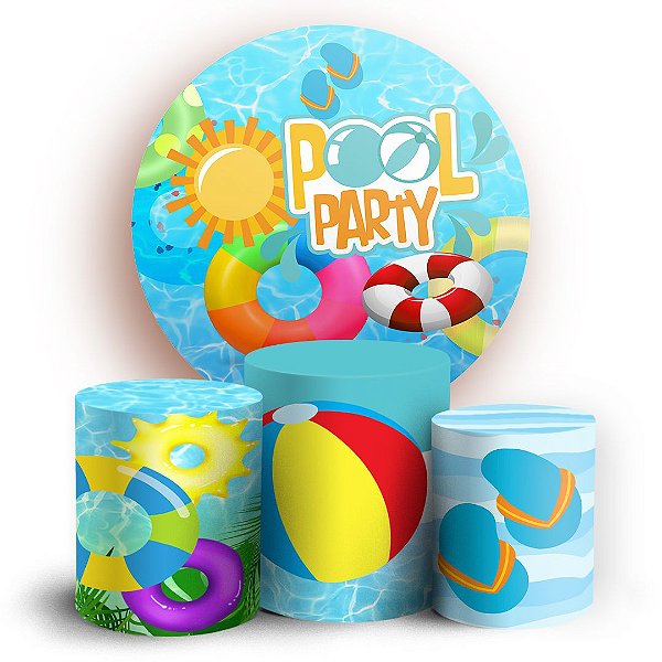 KIT Redondo e Trio - Pool Party - Sublimado 3D