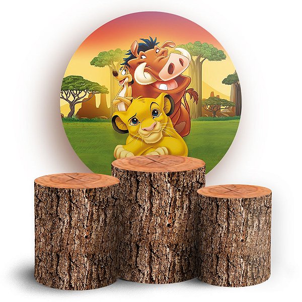 KIT Redondo e Trio - Rei Leão - Sublimado 3D