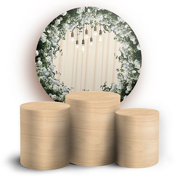 KIT Redondo e Trio - Floral - Sublimado 3D