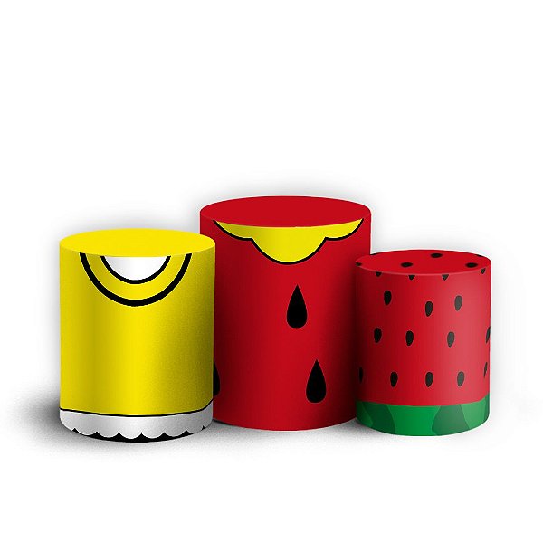 Capas Trio Cilindro Sublimado Vest Facil - Magali Turma da Monica