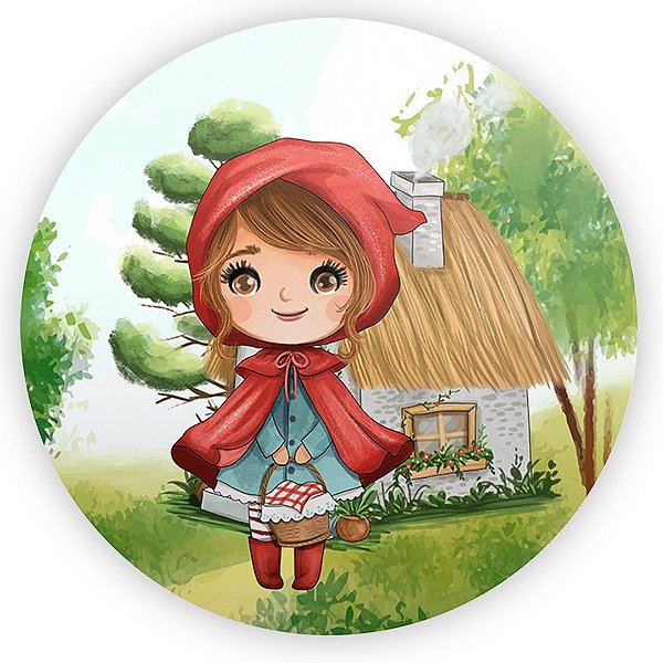 Painel Redondo - Chapeuzinho Vermelho - Sublimado 3D