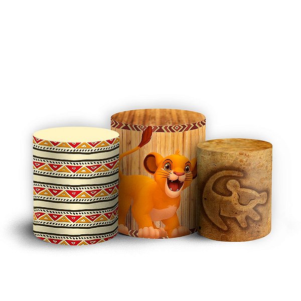 Capas Trio Cilindro Sublimado Vest Facil - Rei Leao