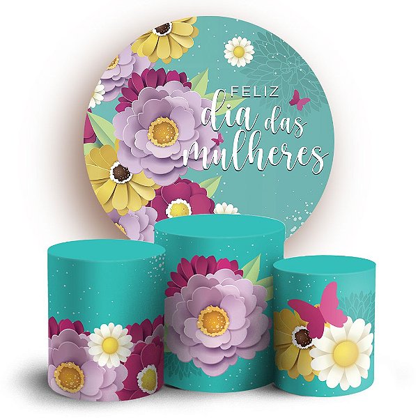 KIT Redondo e Trio - Dia das Mulheres - Sublimado 3D