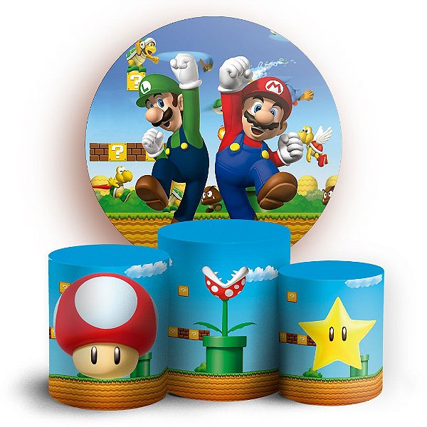 KIT Redondo e Trio - Super Mario - Sublimado 3D