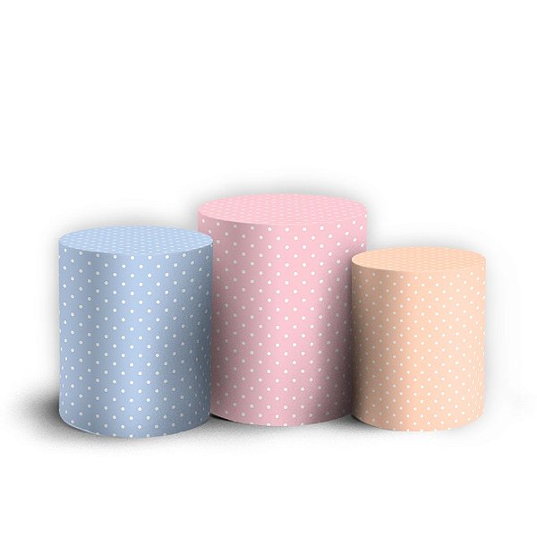 Capas Trio Cilindro Sublimado Vest Facil - Revelação Ursinhos