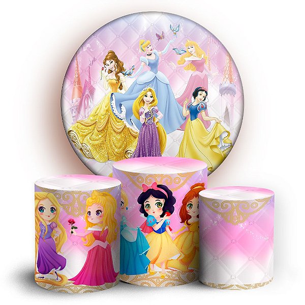 KIT Redondo e Trio - Princesas - Sublimado 3D