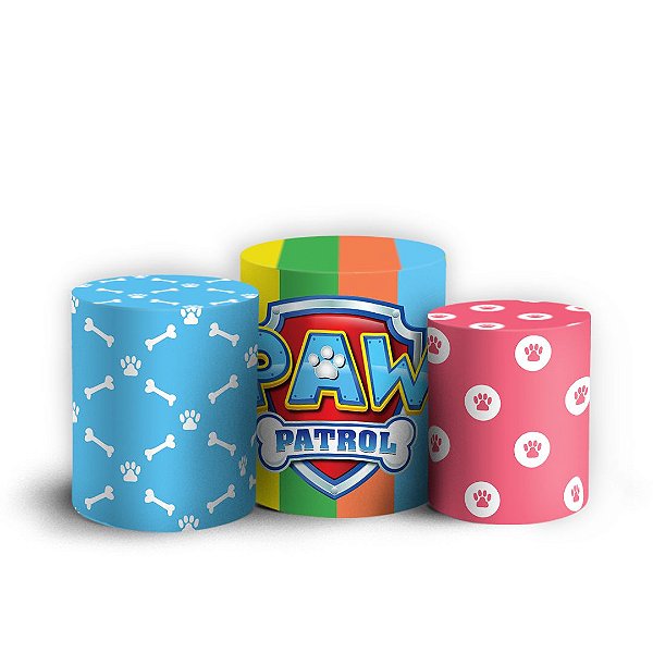 Capas Trio Cilindro Sublimado Vest Facil - Patrulha Canina