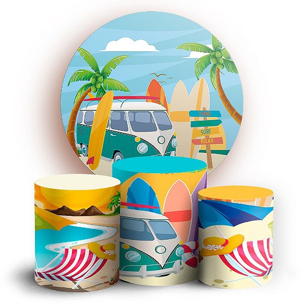 KIT Redondo e Trio - Praia - Sublimado 3D