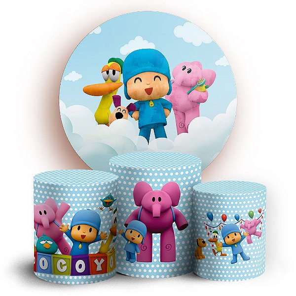 KIT Redondo e Trio - Pocoyo - Sublimado 3D