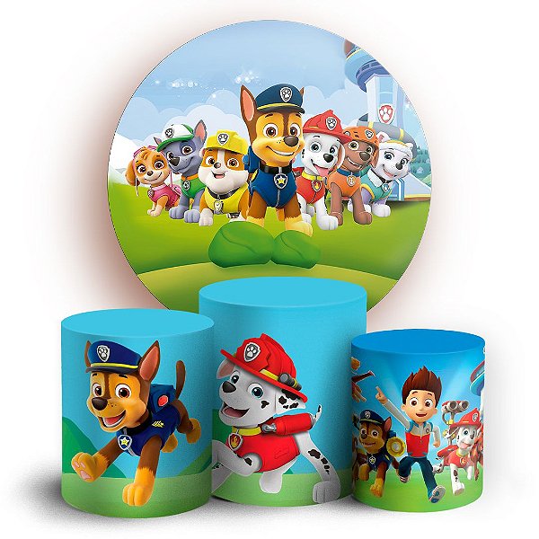 KIT Redondo e Trio - Patrulha Canina - Sublimado 3D