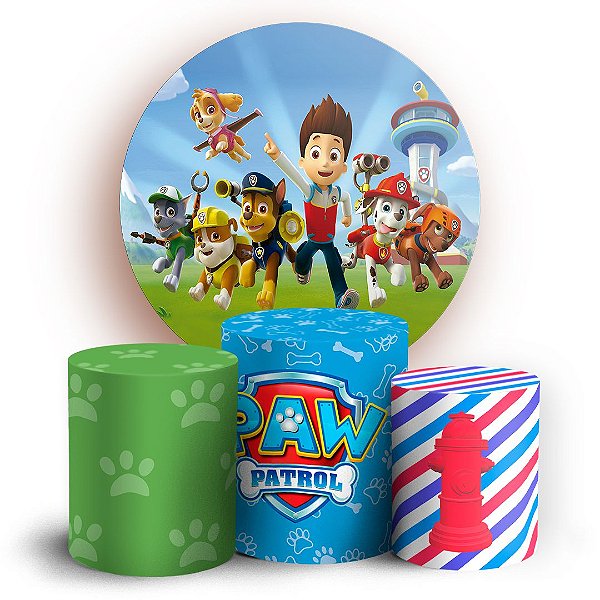 KIT Redondo e Trio - Patrulha Canina - Sublimado 3D