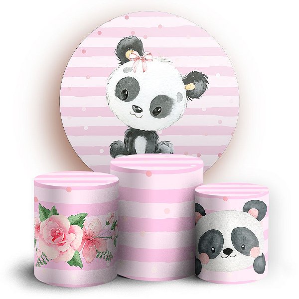 KIT Redondo e Trio - Panda - Sublimado 3D