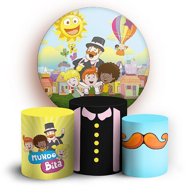 KIT Redondo e Trio - Mundo Bita - Sublimado 3D