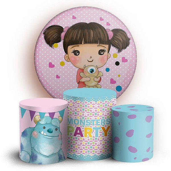 KIT Redondo e Trio - Monstros SA - Sublimado 3D