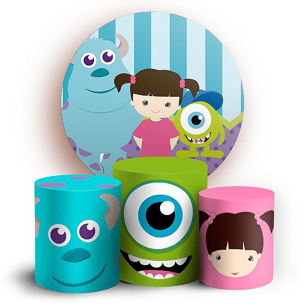 KIT Redondo e Trio - Monstros SA - Sublimado 3D