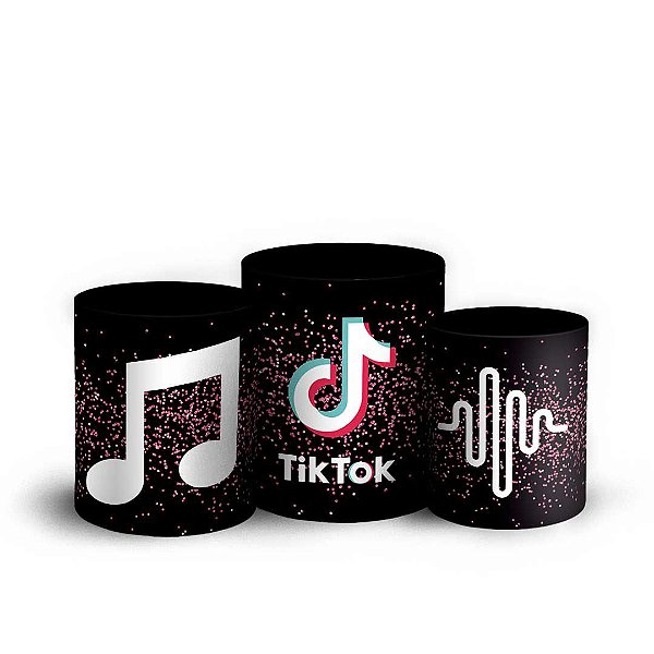 Trio Cilindro -  TikTok - Sublimado 3D + Elástico
