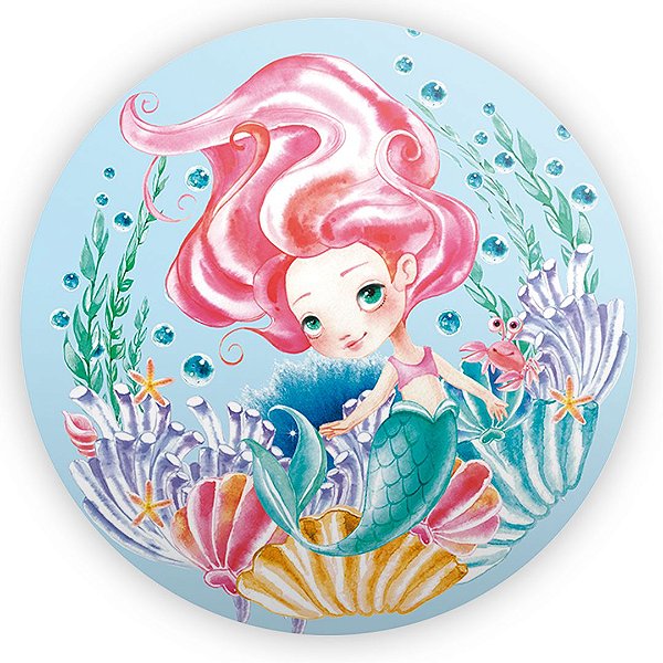 Painel Redondo - Ariel Aquarela - Sublimado 3D