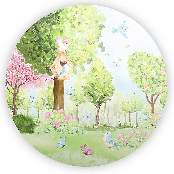 Painel Redondo - Jardim - Sublimado 3D