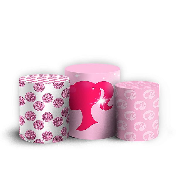 Capas Trio Cilindro Sublimado Vest Facil - Barbie