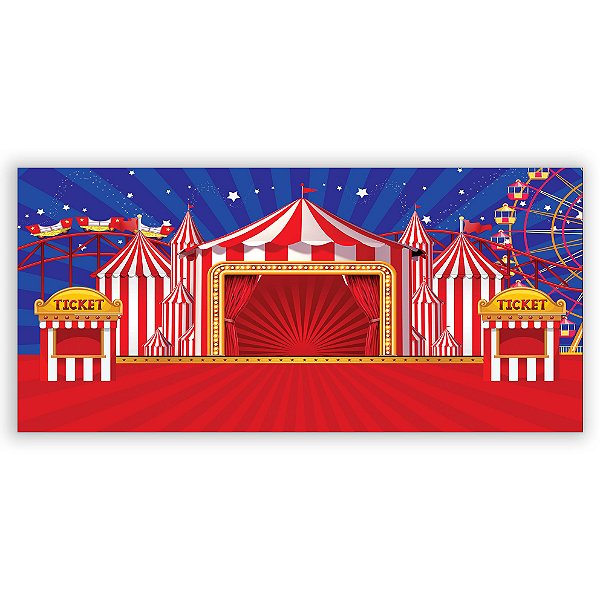 Capa Painel Retangular Sublimado - Circo