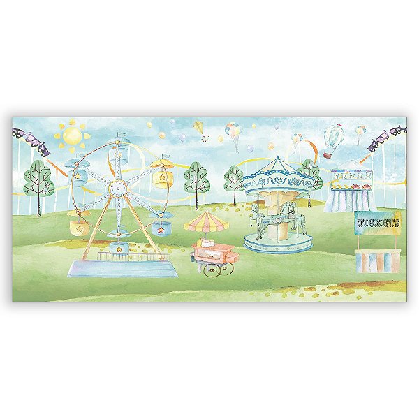 Capa Painel Retangular Sublimado - Parque Aquarela