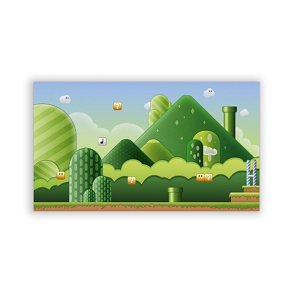 Capa Painel Retangular Sublimado - Super Mario