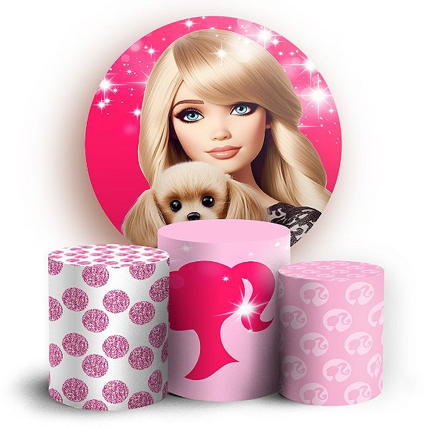 KIT Redondo e Trio - Barbie - Sublimado 3D