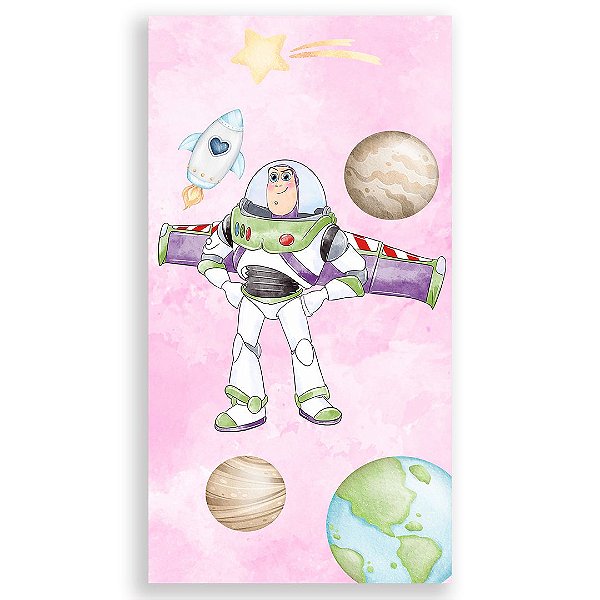 Faixa Lateral - Toy Story Rosa - Sublimado 3D