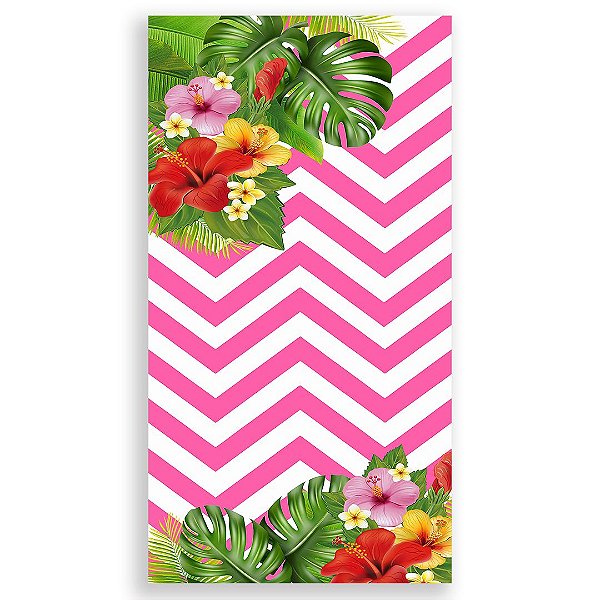 Faixa Lateral - Tropical Rosa - Sublimado 3D