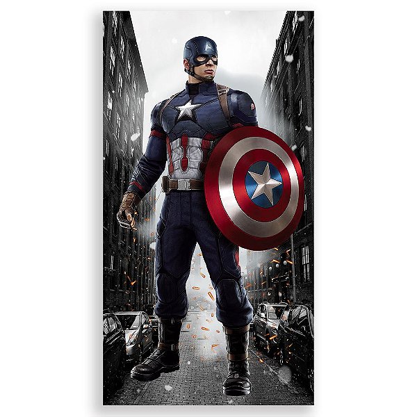 Faixa Lateral - Capitão America - Sublimado 3D