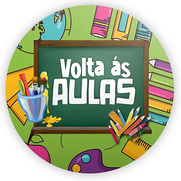 Painel Redondo - Volta as Aulas - Sublimado 3D