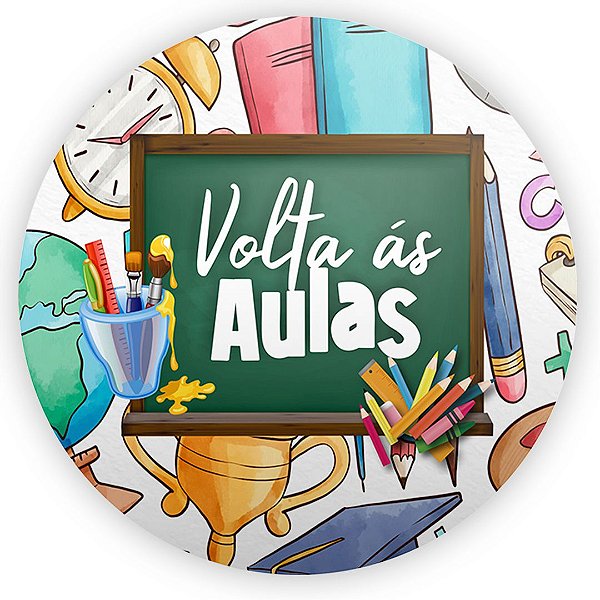 Painel Redondo - Volta as Aulas - Sublimado 3D