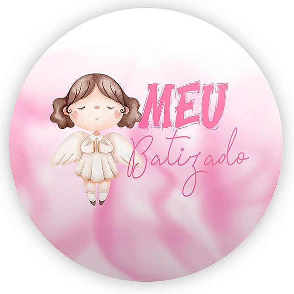 Mini Painel - Batizado Rosa - Sublimado 3D