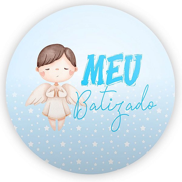 Mini Painel - Batizado Azul - Sublimado 3D