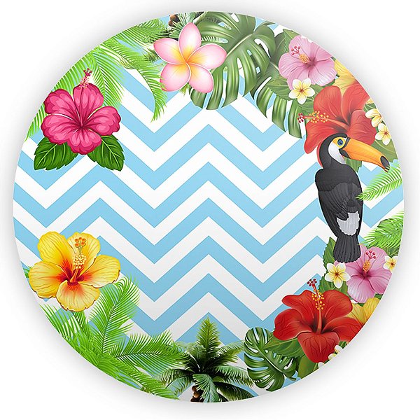 Mini Painel - Tropical Azul - Sublimado 3D