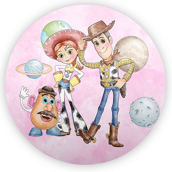 Mini Painel - Toy Story Rosa - Sublimado 3D