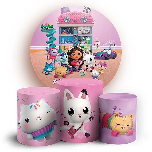 KIT Redondo e Trio - Casa Mágica da Gabby - Sublimado 3D