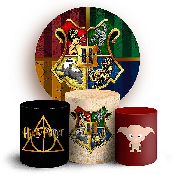 KIT Redondo e Trio - Harry Potter - Sublimado 3D