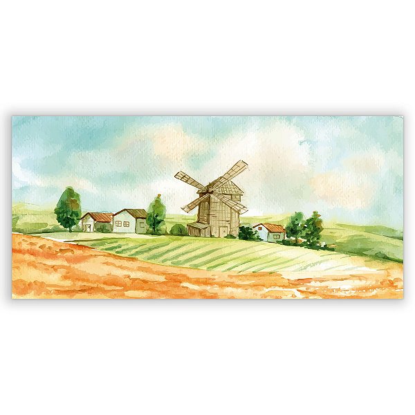 Capa Painel Retangular Sublimado - Fazenda Aquarela