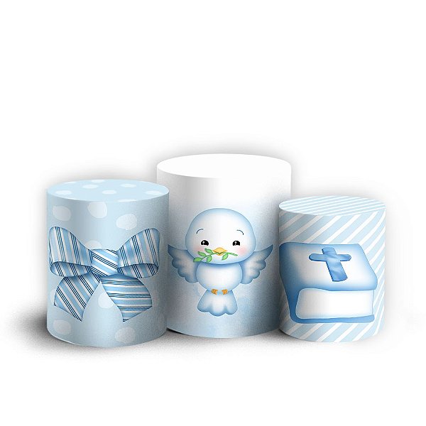 Capas Trio Cilindro Sublimado Vest Facil - Batizado