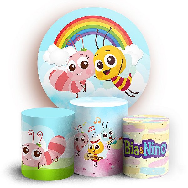 KIT Redondo e Trio - Bia e Nino - Sublimado 3D