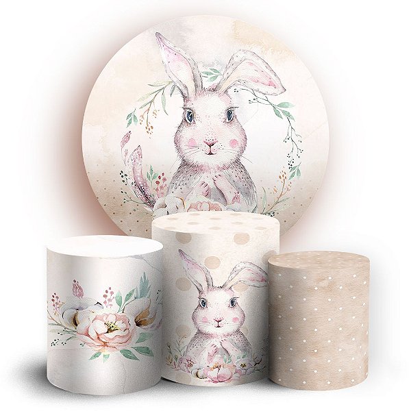 KIT Redondo e Trio - Pascoa - Sublimado 3D