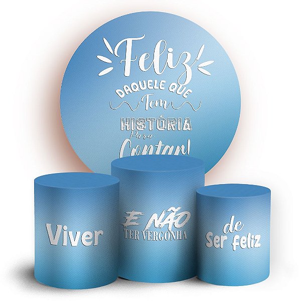 KIT Redondo e Trio - Um Brinde a Vida - Sublimado 3D