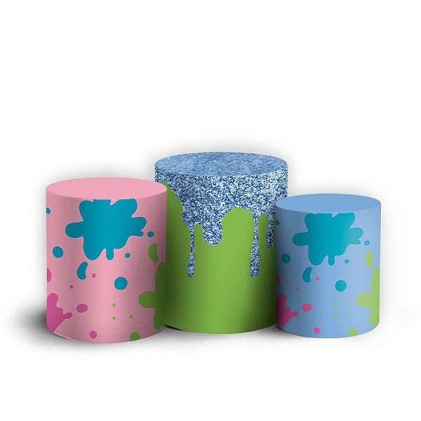 Capas Trio Cilindro Sublimado Vest Facil - Slime