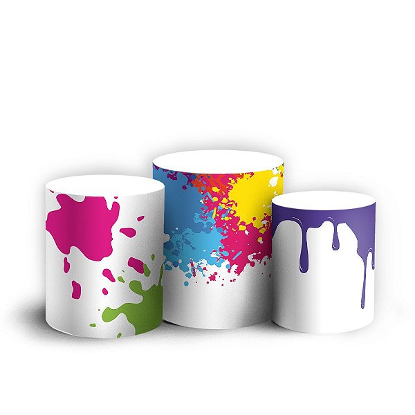 Capas Trio Cilindro Sublimado Vest Facil - Slime