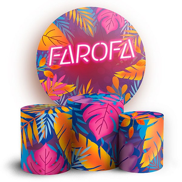 KIT Redondo e Trio - Farofa - Sublimado 3D